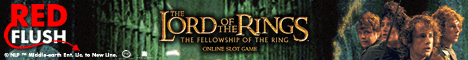 Play the Lord of The Rings and receive 50 free spins with Red Flush Casino